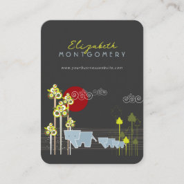 Den vimiska elefantfamiljen i skogen och Sol Visitkort