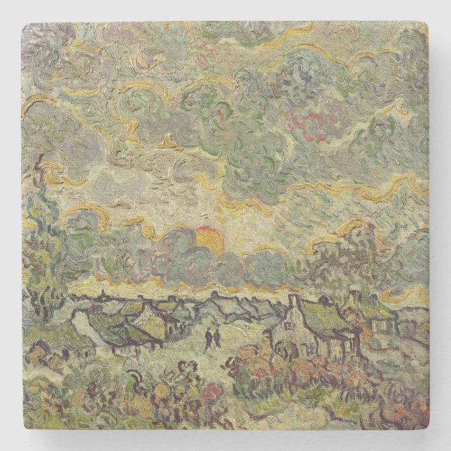 Den Vincent Van Gogh | hösten landskap, 1890 Underlägg Sten (Framsidan)