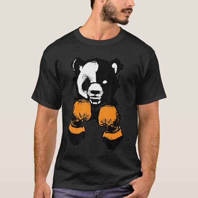 Den vinnande Coolan Panda Bear Boxing Glove T Shirt (Framsida)