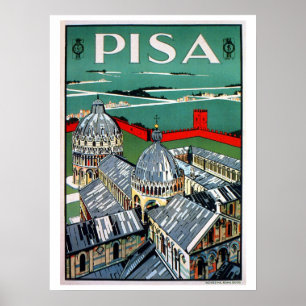 Den vintage20-talPisa italienare reser Poster