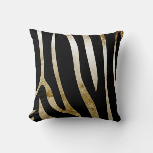 Den vintage bedrövade zebra tryckanpassningsbar kudde