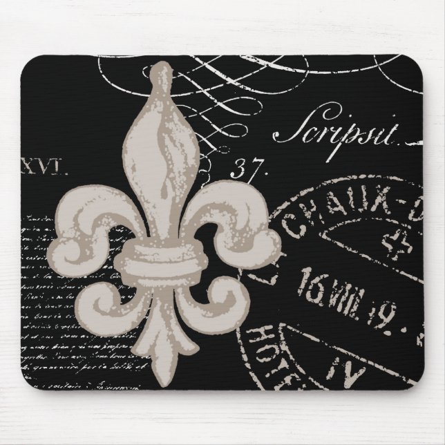 Den Vintage Fleur de Lis… musen vadderar Musmatta (Framsidan)