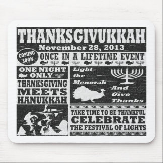 Den vintage ha på sig Thanksgivukkah affischmusen Musmatta