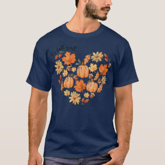 Den vintage pumpen löv faller hösten i hösten t shirt