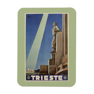Den vintageart décoTrieste italienare reser Magnet