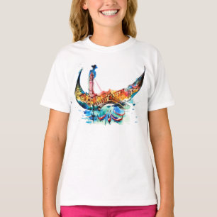 Den vintagegondolVenedig staden reser T Shirt