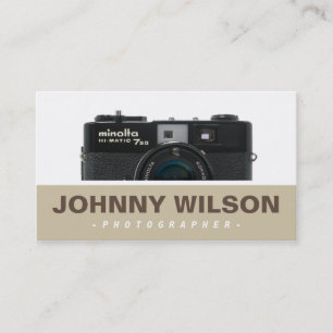 Den vintageMinolta kameran QR kodifierar Visitkort