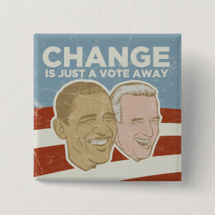 Den vintageObama kampanjen knäppas Knapp