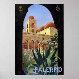 Den vintagePalermo Sicily italien reser Poster