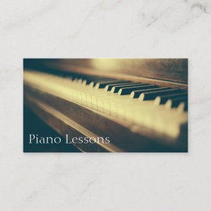 Den vintagepianot/pianisten fotograferar - visitkort