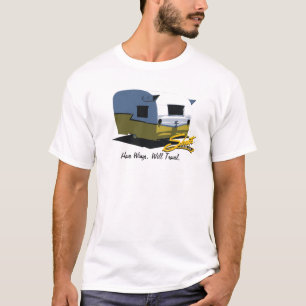 Den vintageShasta camparen reser släpgult Tee