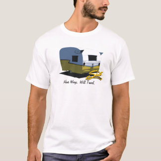 Den vintageShasta camparen reser släpgult Tee