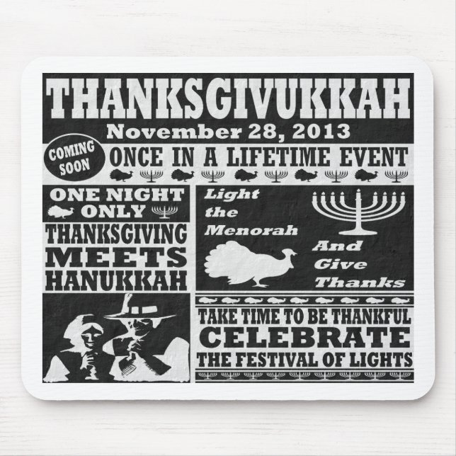Den vintageThanksgivukkah musen vadderar Musmatta (Framsidan)