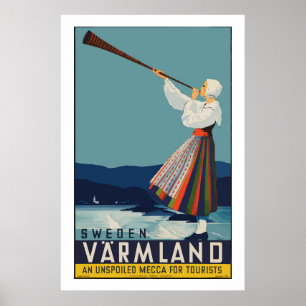 Den vintageVarmland sverigen reser Poster