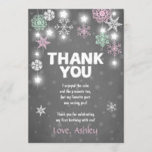 Den vinterONEderland födelsedagen tackar dig att