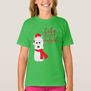 Den vinterWestie babyen är det den kalla T-shirt