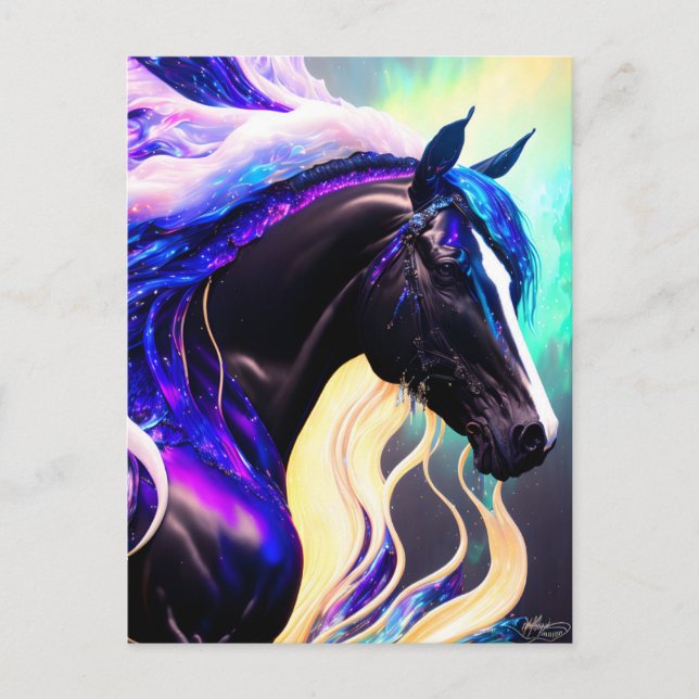 Den Violetta Hingsten Vykort (Framsida)