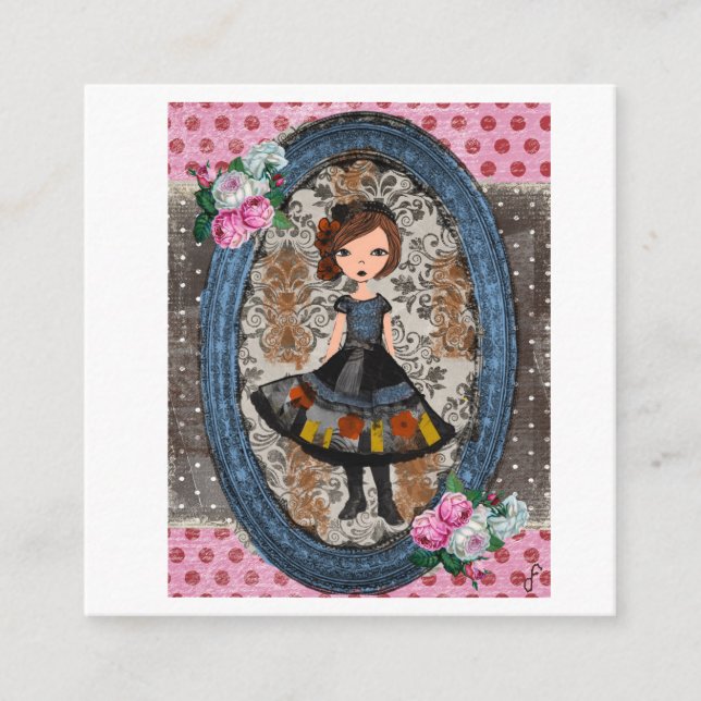 Den Violetta Pappersdockan: En Saga om Plommon & K Tilläggskort (Framsida)