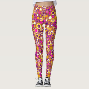 Den violetta polkaen pricker mönster leggings