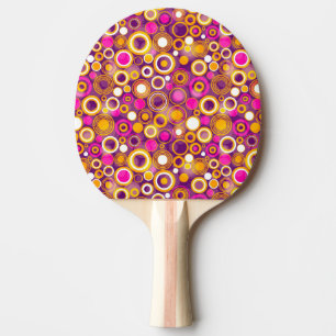 Den violetta polkaen pricker mönster pingisracket