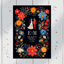 Den viskliga Blommigten Fiesta Bröllop