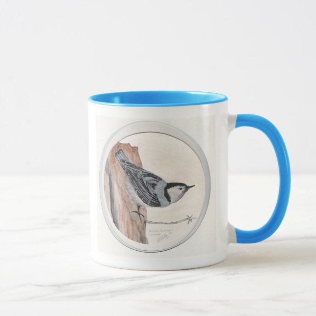 den vit gick mot nuthatchen, vit gick mot Nuthatc… Mugg (Höger)