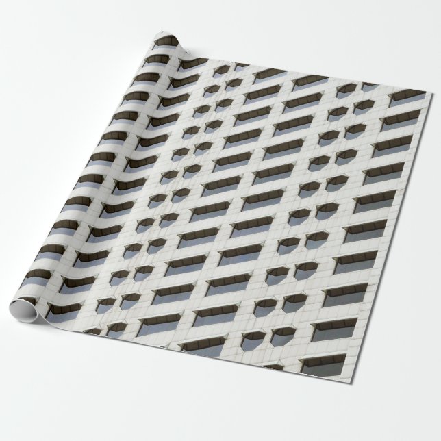 Den vita arkitekturplanen tapet presentpapper (Utrullad)