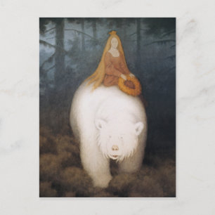 “Den vita björnen” av Theodor Kittelsen Vykort