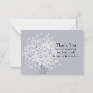 Den vita blommans Bouquet tackkort Anteckningskort