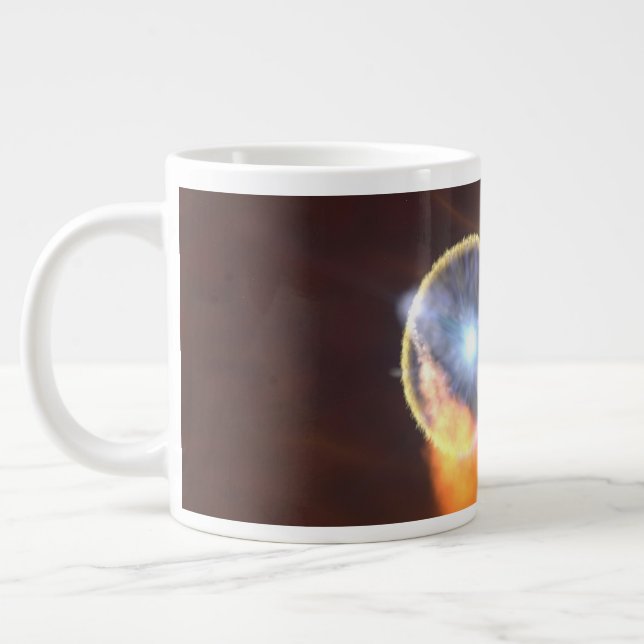 Den vita dvärgstjärnan i V407 Cygni Jumbo Mugg (Vänster)