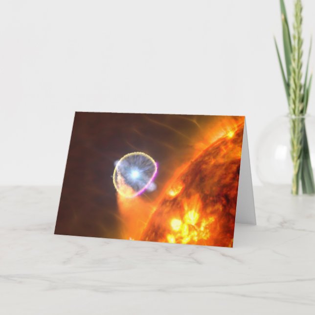 Den vita dvärgstjärnan i V407 Cygni Kort (Framsida)