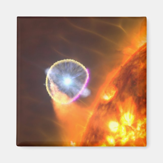 Den vita dvärgstjärnan i V407 Cygni Magnet (Framsidan)