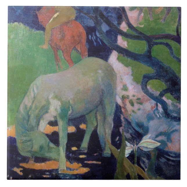 Den vita hästen, Gauguin Kakelplatta (Framsidan)