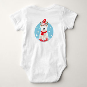 Den vita jultomten Bear Red Santa Hat HoHo T Shirt