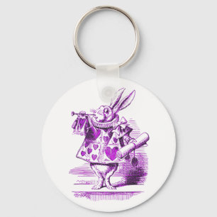 Den vita kaninen Alice i Wonderland Nyckelring