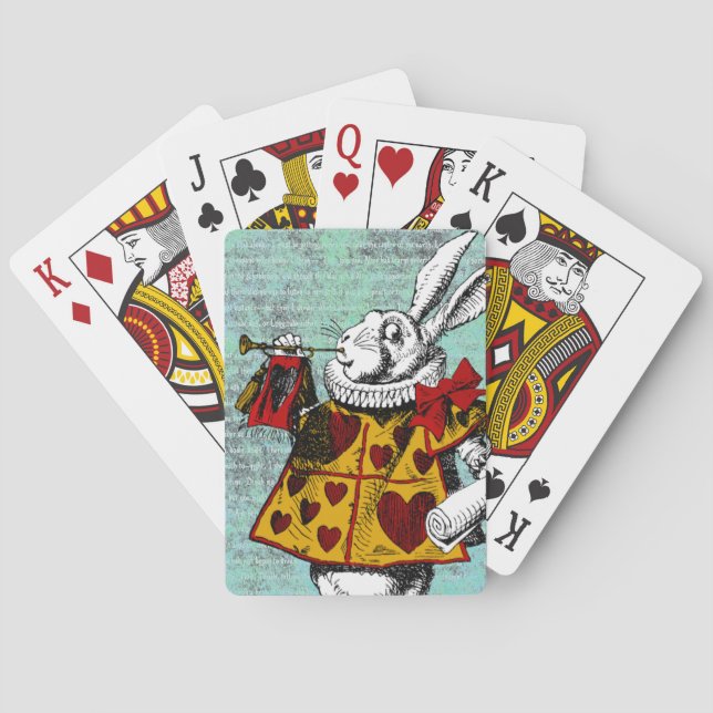 Den vita kaninen {{ Alice in Wonderland }} Casinokort (Baksidan)