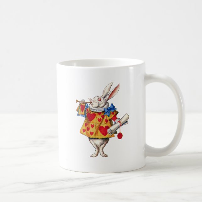 Den vita kaninen sammankallar domstolen kaffemugg (Höger)