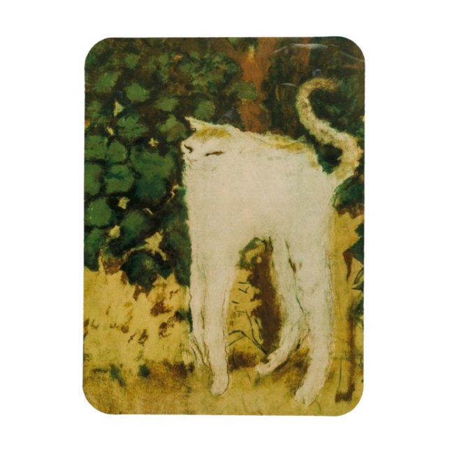 Den vita katten av Bonnard Magnet (Vertikal)