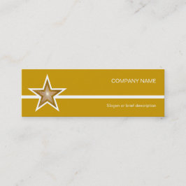 Den vita linjen Guld Star affärskort guld smala Mini Visitkort