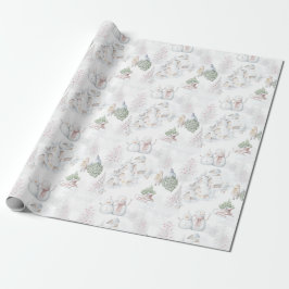 Den vita magiska julbyn presentpapper
