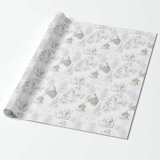 Den vita magiska julbyn presentpapper