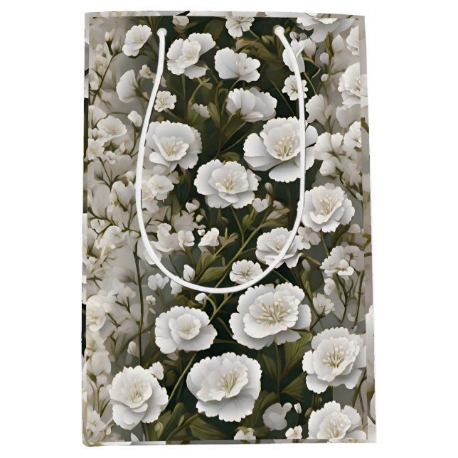 Den vita mjuka blommönsterdesignen (Framsidan)