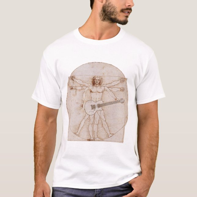 Den Vitruvian manen vaggar 2 T Shirt (Framsida)