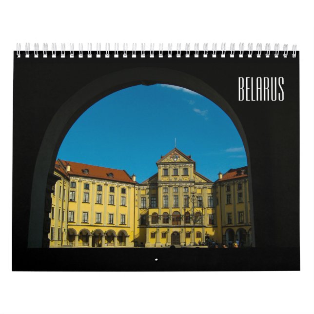 Den vitryska arkitekturen Mir Grodno Minsk Kalender (Omslag)