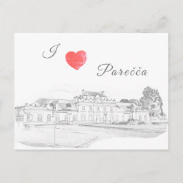 Den vitryska Porechye Parecca-arkitekturen Station Vykort