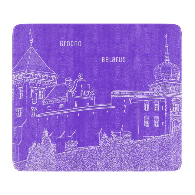 Den vitryska staden Grodno Cityscape City Castle A (Framsidan)