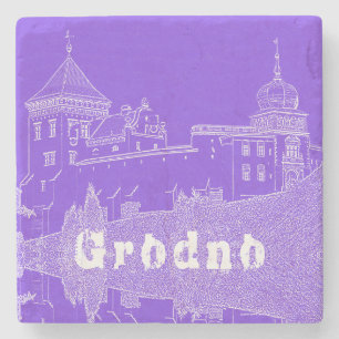 Den vitryska staden Grodno Cityscape City Castle A Stenunderlägg