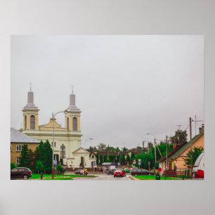 Den vitryska staden Volkovysk Vawkavysk Poster