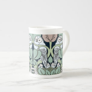 Den Voysey art nouveauugglan bygga bo Benporslin Mugg