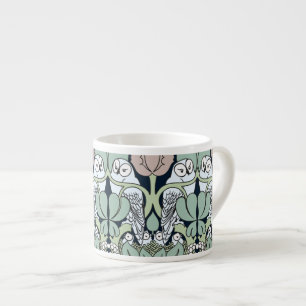 Den Voysey art nouveauugglan bygga bo Espressomugg